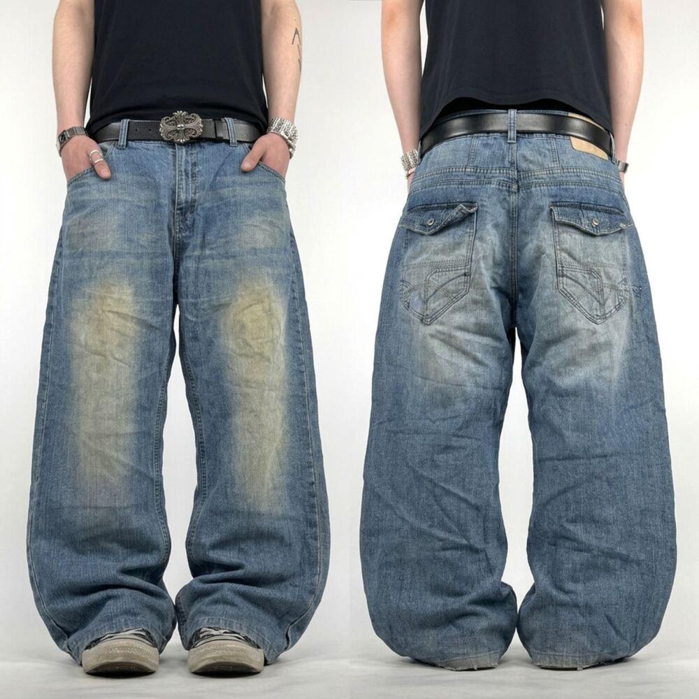 Vintage y2k grunge archive cyber rocawear baggy wide leg rare jeans